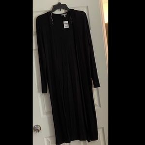 Long black cardigan